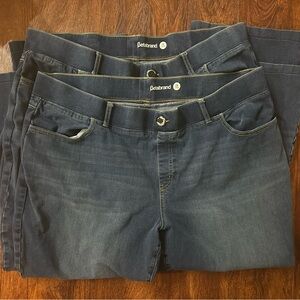 2 Pairs BetaBrand Denim (hemmed 28”)